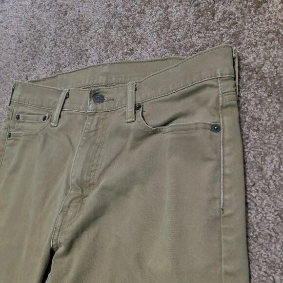 Levi's 513 Slim Straight Jeans Men's 32 x 29 Beige / Tan / Khaki Red Tab - Picture 3 of 8